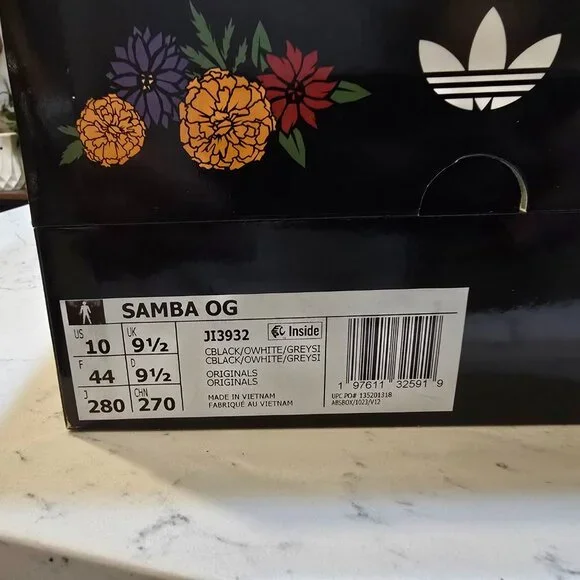 Adidas x Día de Los Muertos - Samba OG Black Men's Size 10 J13932 Sneaker NEW - Picture 7 of 15